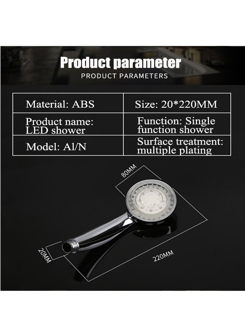 LEOKOR - Color Change Led Shower Head Automatic Light 7 Color Change Handheld Automatic Water Saving Shower - Image 1