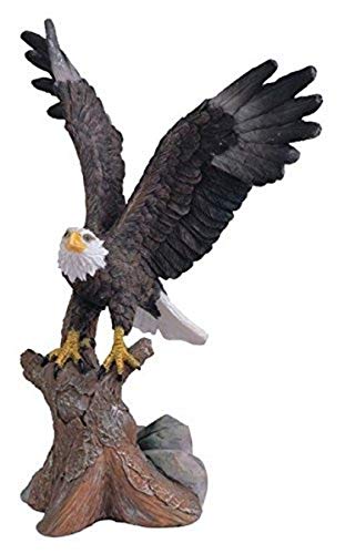 StealStreet SS-G-54164 Small Brown & White Bald Eagle Soaring from Tree Figurine, 6.75" - Image 1