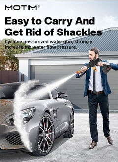 Motim 24V Cordless Electric High Pressure Wash Gun, Handheld Pressure Washer, Included Pressure Washer Nozzle Tip, 5M Water Pipe Used for Floor Cleaning of Car Washes and Garden Watering  - Image 3