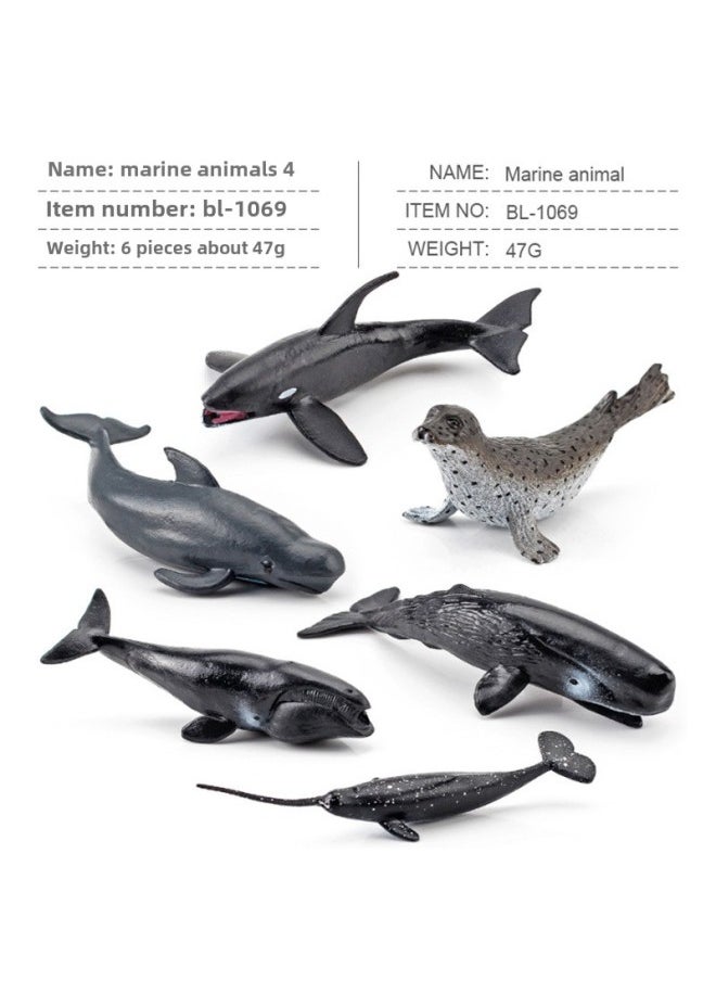 Generic - Simulation Whale Shark Tiger Shark Marine Biological Model Deep Sea Prehistoric Ancient Deng's Fish Trilobite Animal Model-Color:BL-1069 Marine Animals 4 47g - Image 1