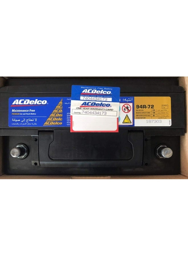 Ac Delco AC Delco 94R-72 Car Battery 12V 80AH - Image 5