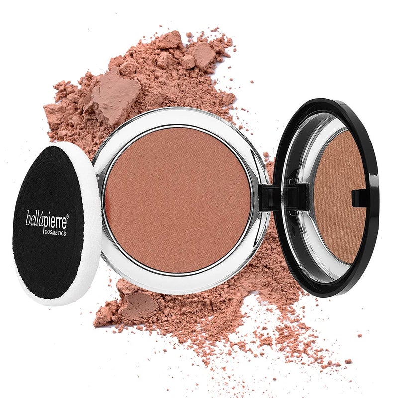 bellapierre Compact Mineral Blush Warm Dewy Glow NonToxic and Paraben Free Suitable for All Skin Types Compact Case 035Ounce Autumn Glow