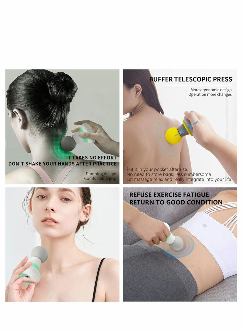 SYOSI Back Massager Handheld, Mini Portable Electric Full Body Massager, USB Rechargeable, 6 Vibration Modes, for Neck Shoulder Leg Foot Massage, Sports Recovery - Image 4