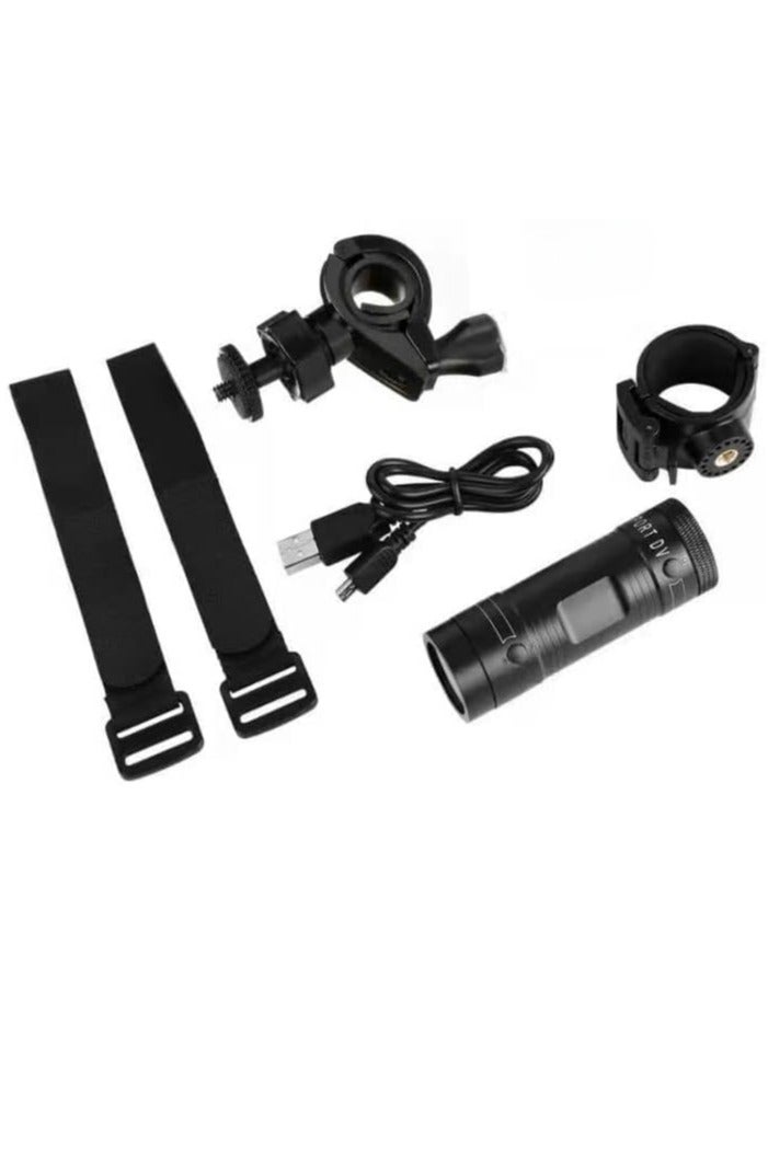 Generic Motorcycle Helmet Camera, 1080p Bike Video Camera, Shock Resistant Durable Wide Angle Camcorder, Easy To Carry Waterproof Sports Action Camera, (1pc, Black) - Image 1