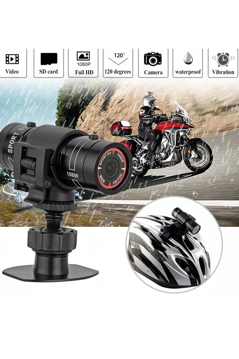 Generic Motorcycle Helmet Camera, 1080p Bike Video Camera, Shock Resistant Durable Wide Angle Camcorder, Easy To Carry Waterproof Sports Action Camera, (1pc, Black) - Image 2