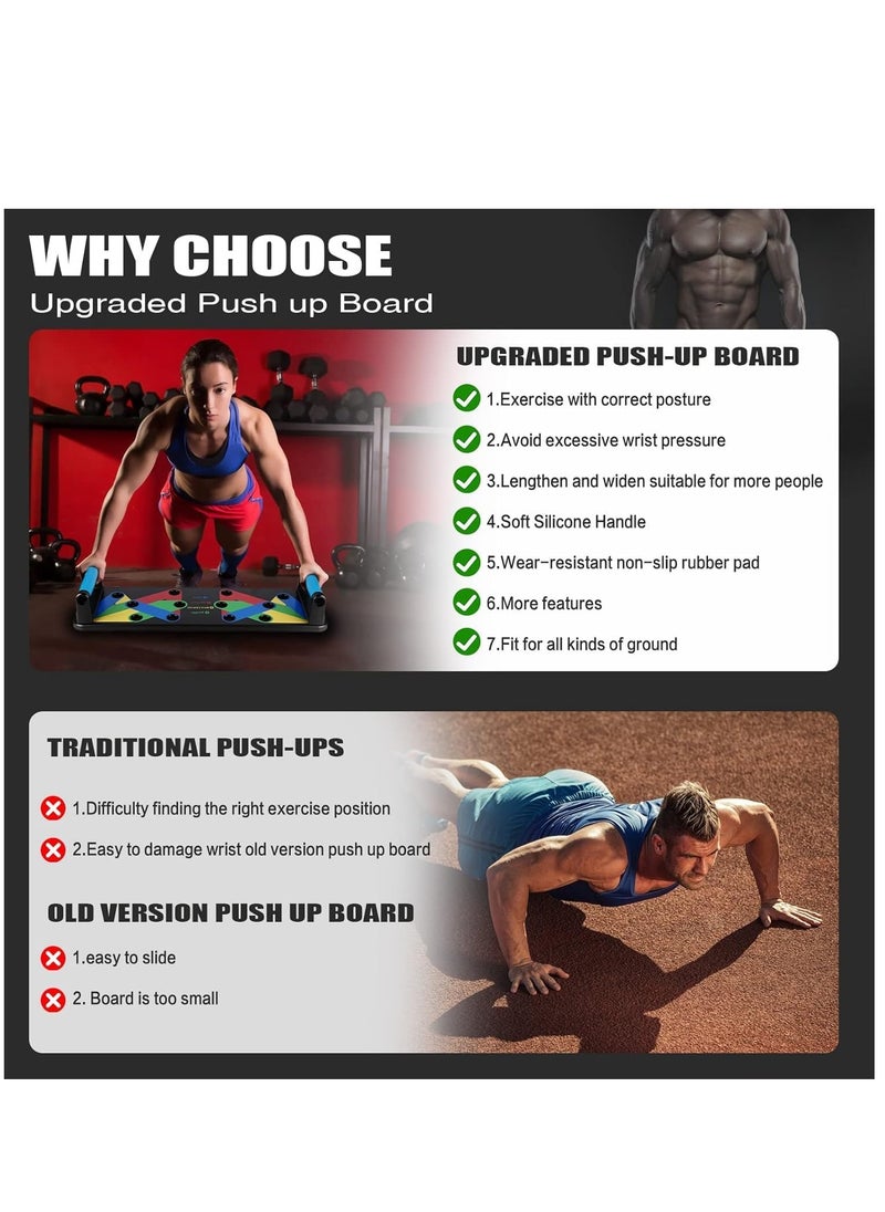 ELTRAZONE Push Up Board 9 in 1 Home Workout Equipment Multi-Functional Pushup Bar System Fitness Floor Chest Muscle Exercise Professional Equipment Burn Fat Strength Training Arm  - Image 5