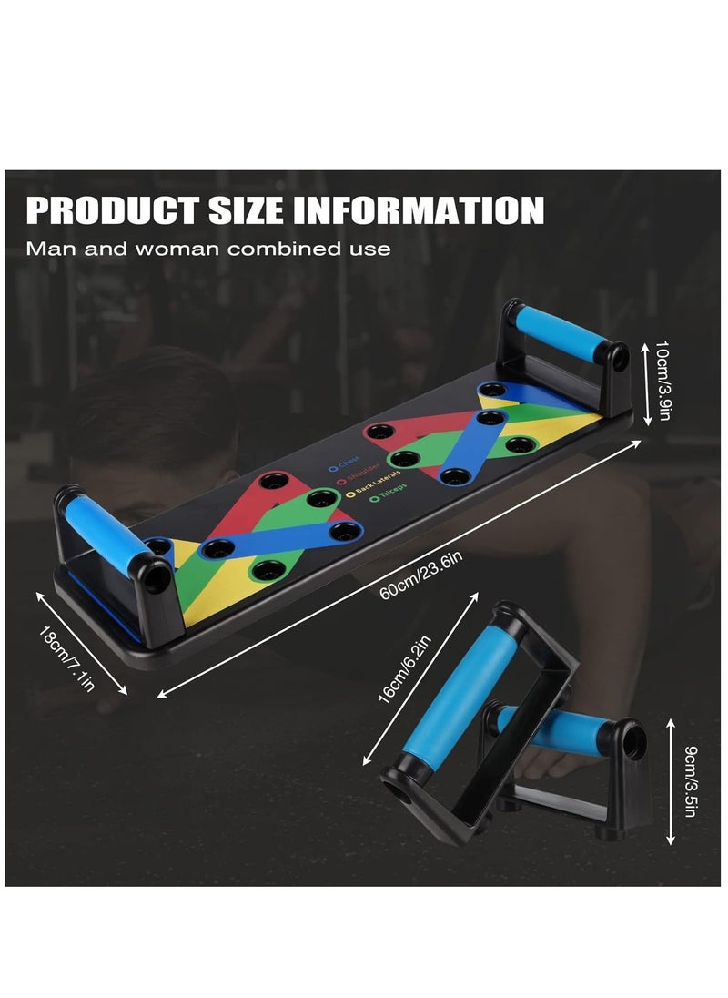 ELTRAZONE Push Up Board 9 in 1 Home Workout Equipment Multi-Functional Pushup Bar System Fitness Floor Chest Muscle Exercise Professional Equipment Burn Fat Strength Training Arm  - Image 3