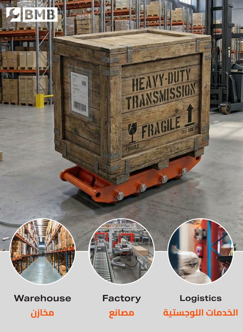 BMB tools 12Ton Machine Skate Dolly with 8 Wheels - Industrial Machinery Mover with 360° Rotation Cap Dolly Skate, 26400lbs Machine Equipment Cargo Trolley for Easy Handling for Warehouse and Logistics Use - Image 5