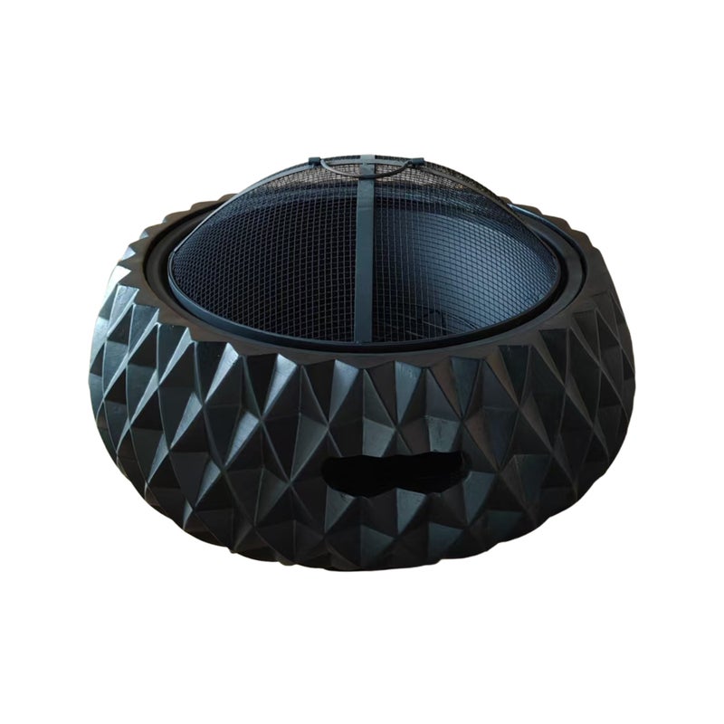 Homez Mgo Firepit 64*64*35Cm, Black