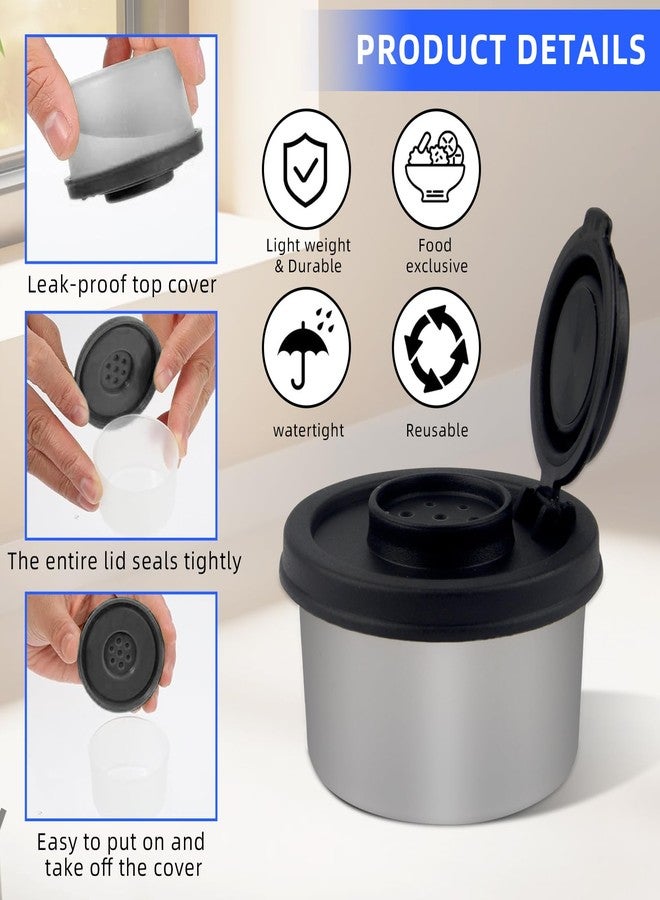 Notoke 3 PCS Travel Salt and Pepper Shakers Mini Plastic Pepper Caster with Lid Damp Proof, Portable Salt Shaker, Clear Plastic Airtight Dispenser Containers Outdoor Kitchen Lunch Boxes PP, 3 Colours - Image 3