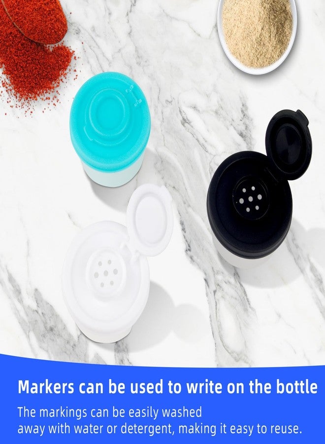 Notoke 3 PCS Travel Salt and Pepper Shakers Mini Plastic Pepper Caster with Lid Damp Proof, Portable Salt Shaker, Clear Plastic Airtight Dispenser Containers Outdoor Kitchen Lunch Boxes PP, 3 Colours - Image 4