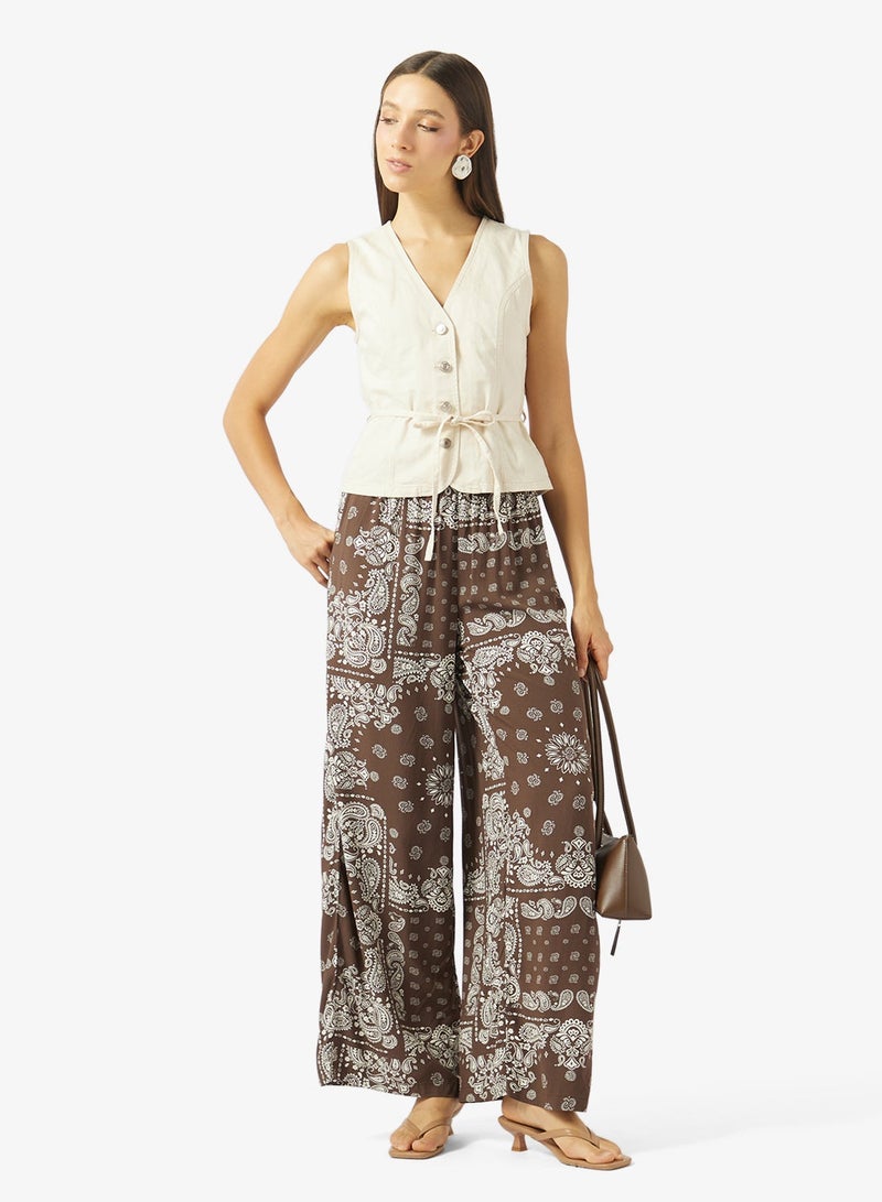 ONLY Pull-On Wide-Leg Woven Pants - Image 1