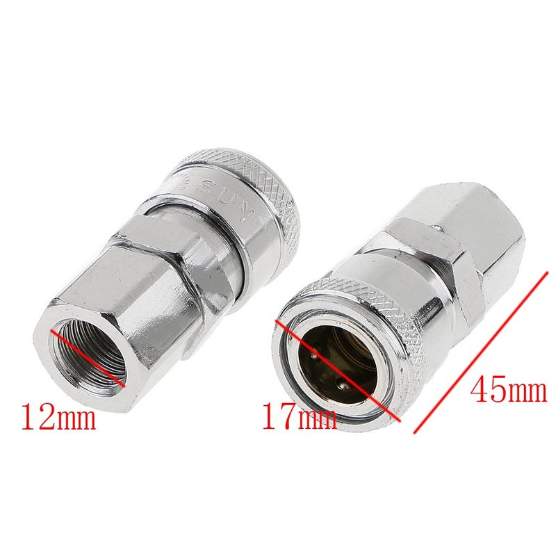 Stainless Steel Imported 2Pcs Quick Release Coupler Connector Air Line Hose Coupling Compressor Sf20  - Image 3