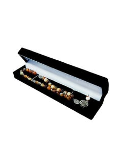 Generic Black Velvet Box for Long Chain Gifts jewelers and Accessories Bracelet Storage Bag - Jewelry Display Box for Wedding - Engagement - Proposal - Birthday and Anniversary  - Image 3
