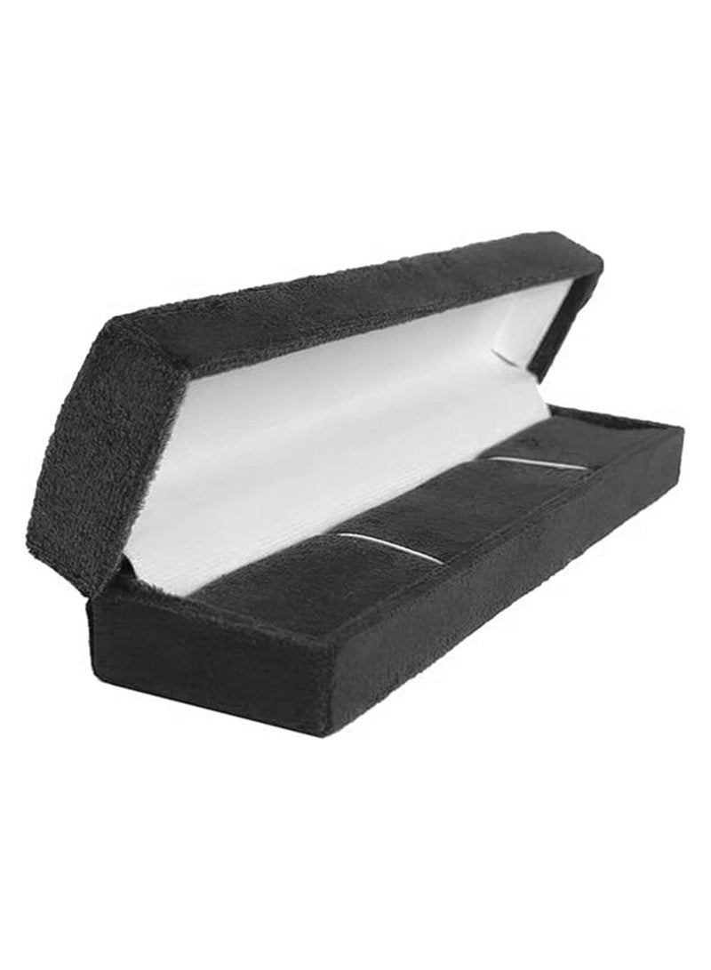Black Velvet Box for Long Chain Gifts jewelers and Accessories Bracelet Storage Bag - Jewelry Display Box for Wedding - Engagement - Proposal - Birthday and Anniversary - Image 2