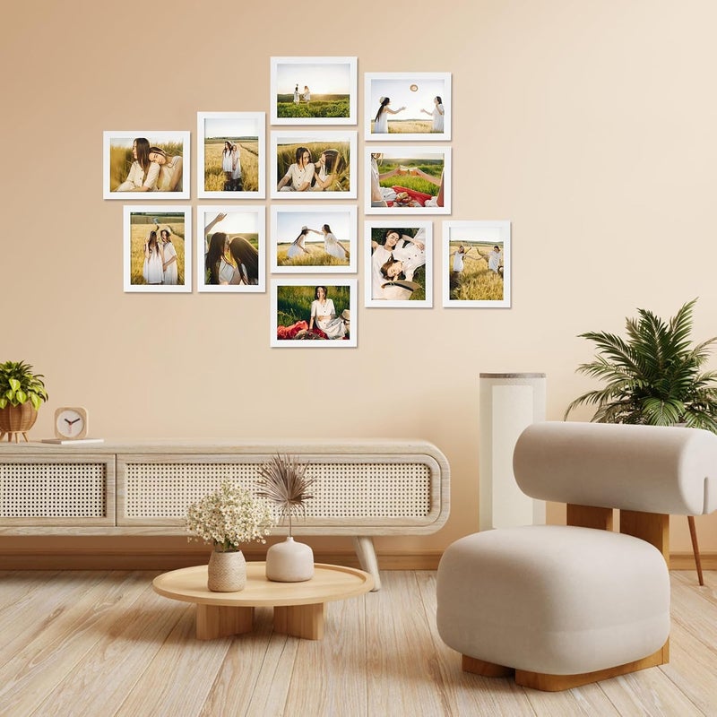 جيفت جاردن إطار صور مقاس 6×8 أبيض، 12 قطعة - Image 4