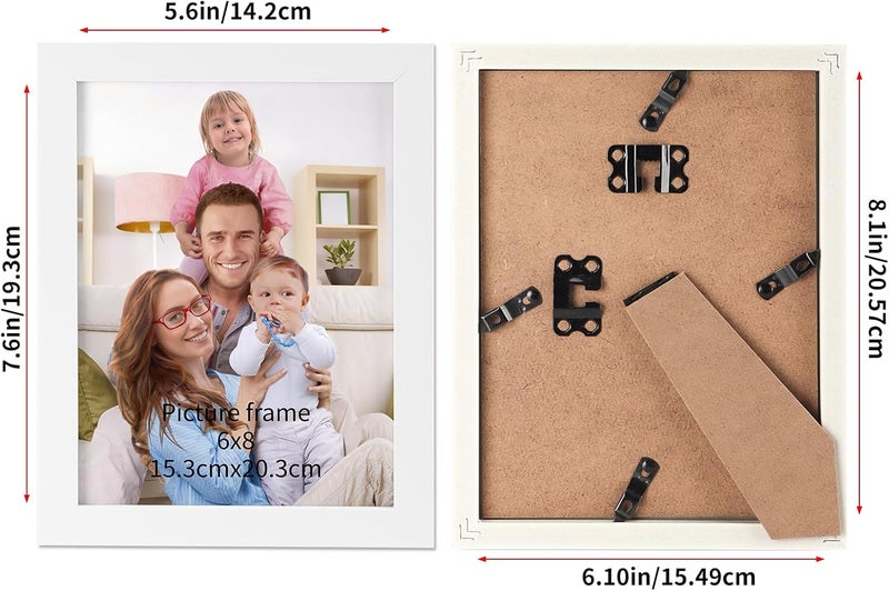 جيفت جاردن إطار صور مقاس 6×8 أبيض، 12 قطعة - Image 2