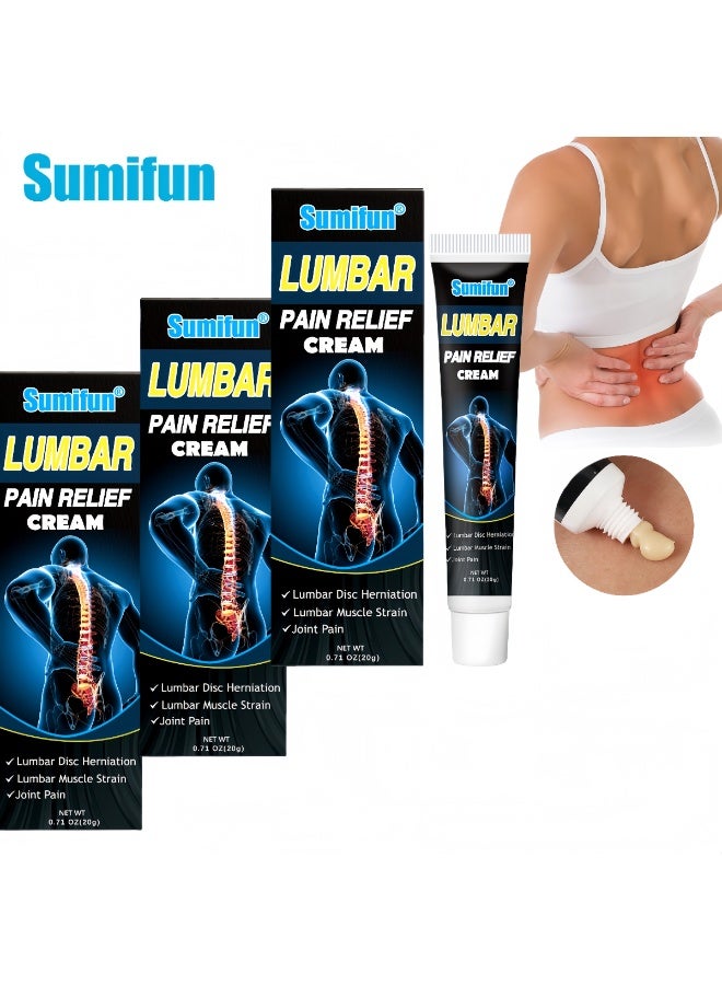 Sumifun 3-Pack Lumbar Muscle Strain Ointment, External Muscle Joint Care Ointment, 20g*3 - Image 1