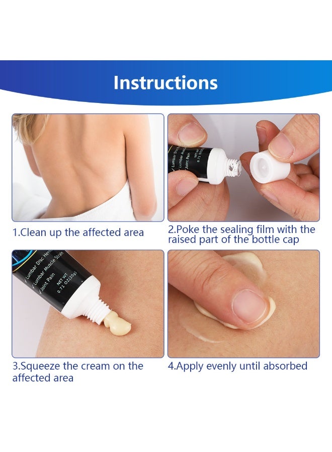 Sumifun 3-Pack Lumbar Muscle Strain Ointment, External Muscle Joint Care Ointment, 20g*3 - Image 3