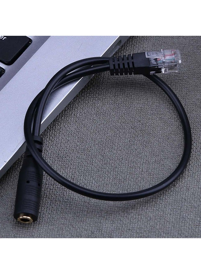 3.5mm Audio Jack Female To Male RJ9 Plug Adapter Converter Cable - Image 3