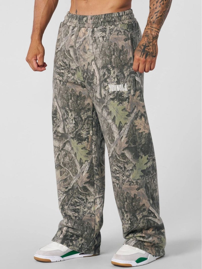 Youngla American Style Trendy Brand Casual Pants Digital Camouflage Printed Straight Pants Sports Fitness Loose Wide Leg Pants - Image 3