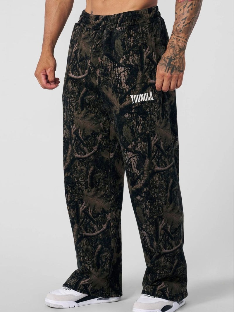 Youngla American Style Trendy Brand Casual Pants Digital Camouflage Printed Straight Pants Sports Fitness Loose Wide Leg Pants - Image 1