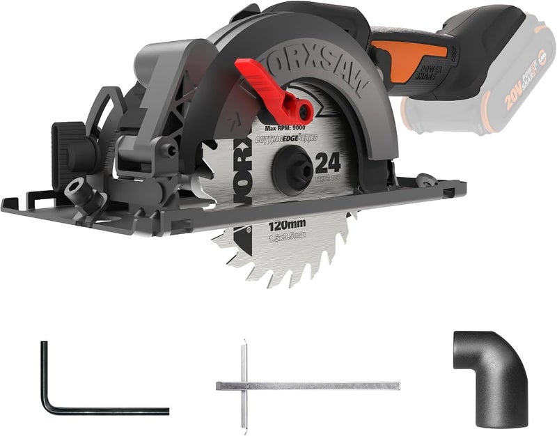 Worx WX531L.9 20V Power Share WORXSAW 4.5" Cordless Compact Circular Saw (Tool Only) - Image 1