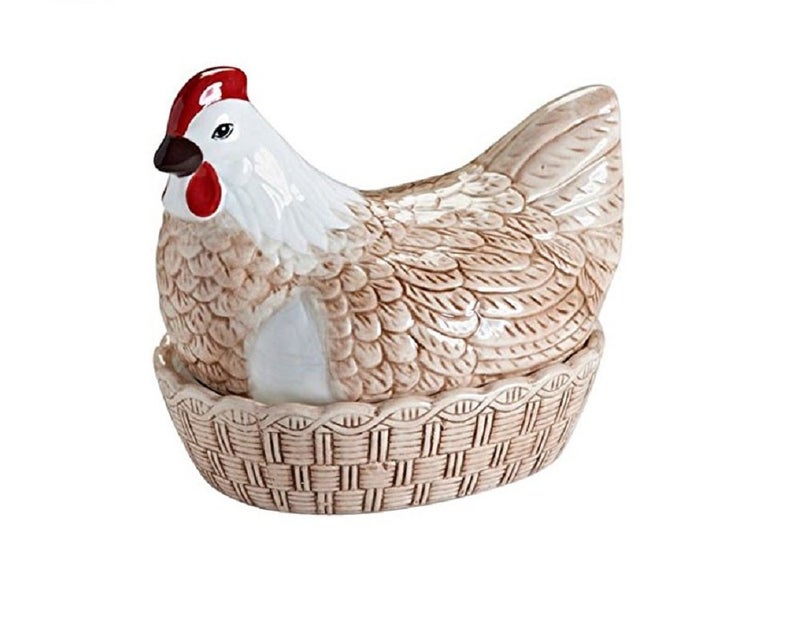 Mason Cash Rise  Shine Egg Nest  Rustic FarmyardStyle Kitchen Tidy  Egg Storage  ChipResistant Dolomite  Decorative Hen Design