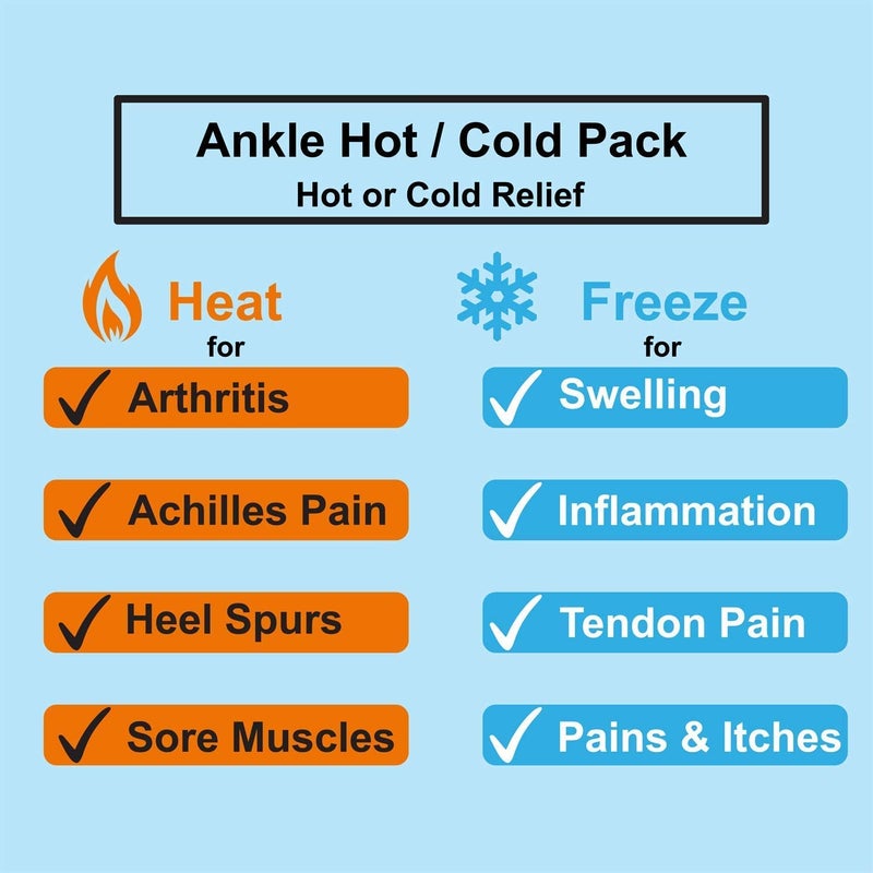 All one tech Ankle/Sport Foot Ice Therapy Wrap,Hot Cold Ice Gel Pack with Adjustable Brace for Sprained Ankles, Plantar Fasciitis, Achilles,tendonitis, and Swelling Feet,Microwaveable, Freezable and Reusable - Image 5