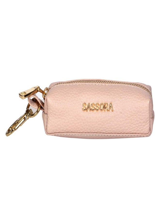 Sassora Premium Leather Key Pouch For Car & Other Keys (Pink) - Image 1