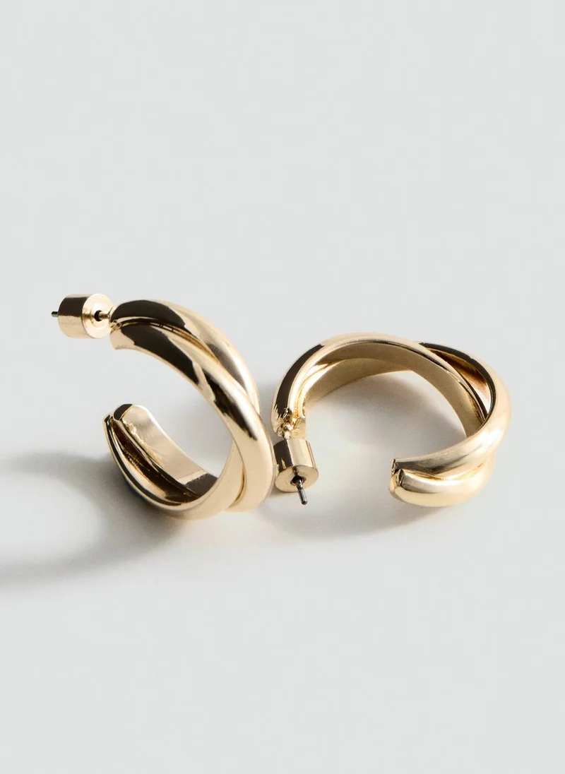 مانجو Intertwined Hoop Earrings