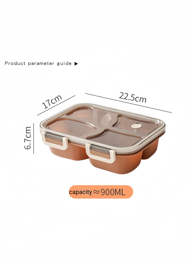 أروى بينتو مربع المحمولة الغداء مربع مانعة للتسرب سلطة الغداء الحاويات مع ملعقة ، الأخضر - Image 3