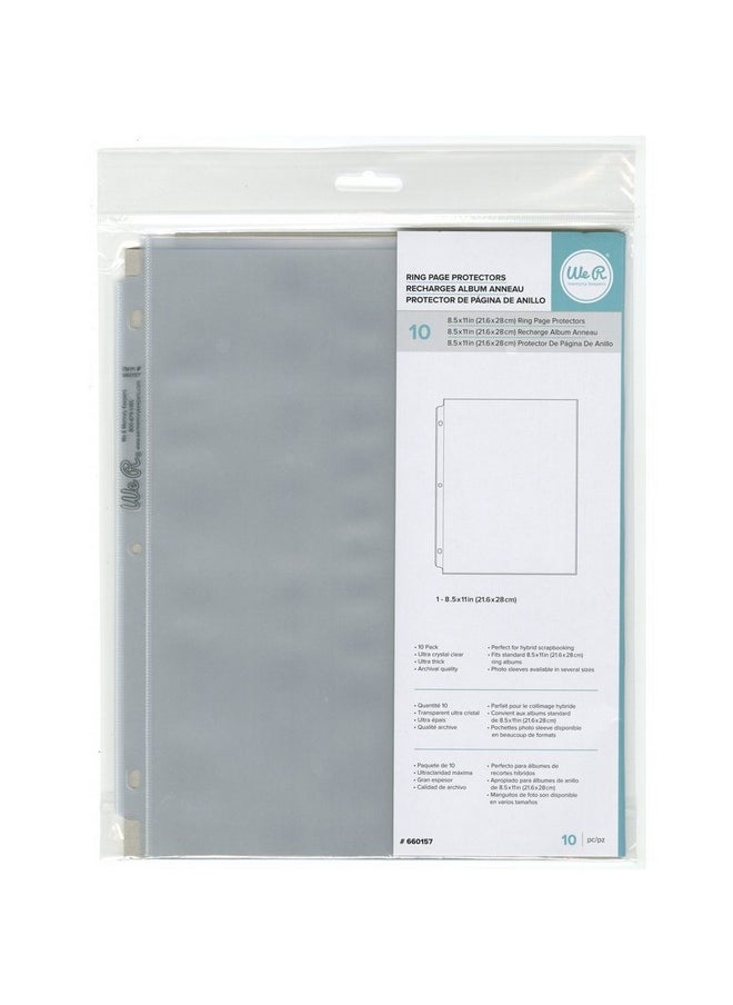 We R Memory Keepers Scrapbooking 8.5X11 Page Protectors, 10 Pack, Nonglare, Compatible With Standard 8.5X11 3 Ring Albums, Perfect For Scrapbooking, Document Storage And More  - Image 2
