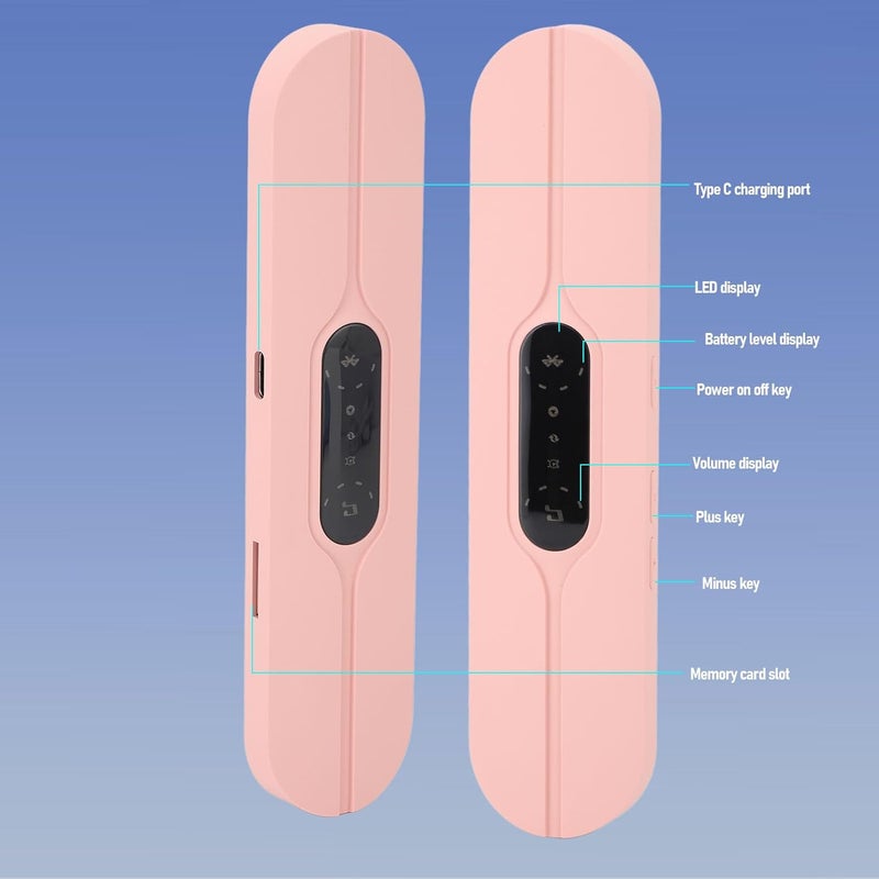 Luocute Pillow Speaker, Bone Conduction Stereo Wireless Sleep Sound Machine with LED Screen and 10 Sound Effects, for Sleeping and Relaxation (Pink) - Image 5