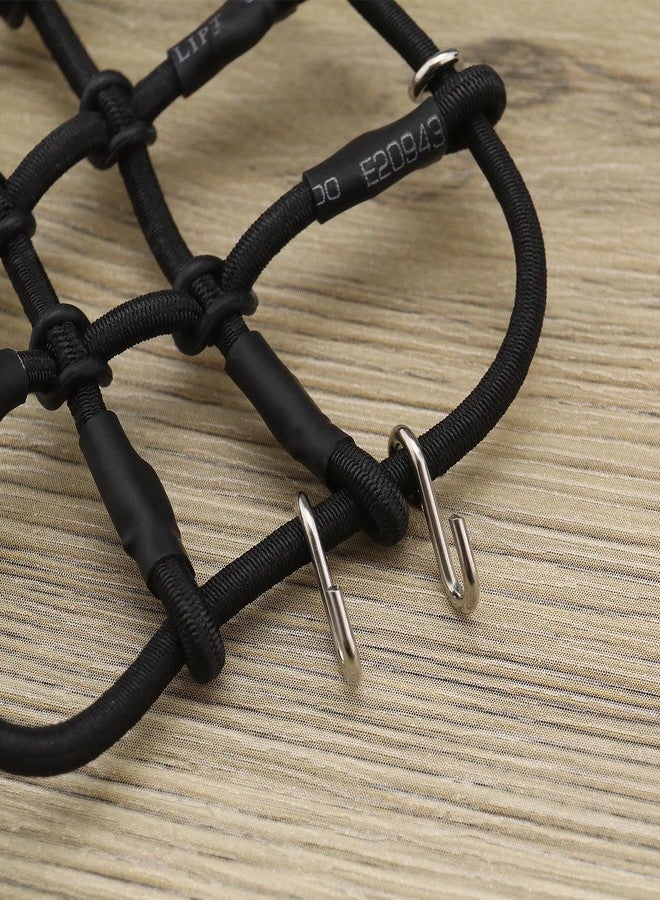 SING F LTD Remote Control Car Roof Cargo Net Compatible with Axial Gladiator Bronco 1/24 RC Crawler Elastic Car Accessories with Hooks 6.5 * 8CM, Black - Image 5