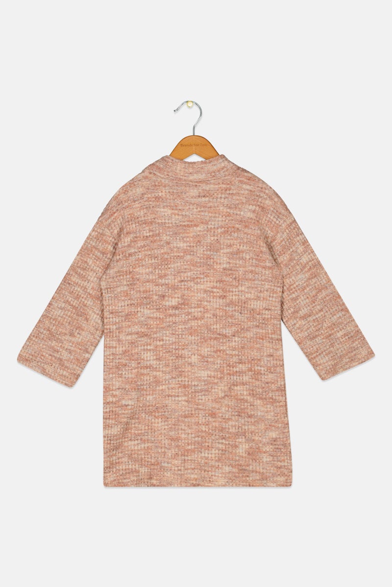 KOTON Kids Girl Heather Sweater Dress, Multicolor - Image 2