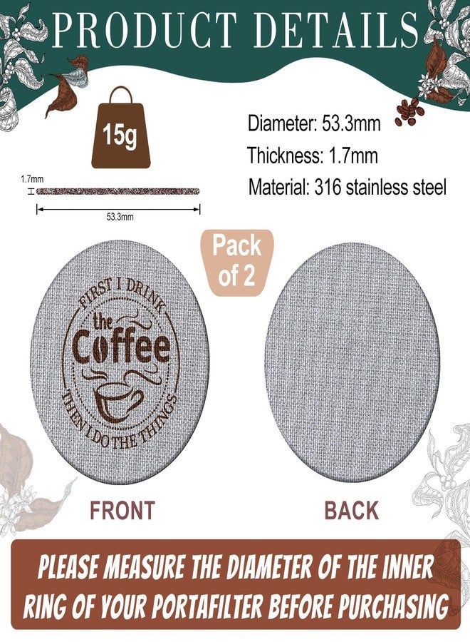 Yaomiao 2 Pieces 53.3mm Espresso Puck Screen, 1.7mm Thickness 150 Micrometre Reusable Barista Espresso Screen Stainless Steel Coffee Filter Mesh Plate for Bottomless Portafilter Filter Basket - Image 2