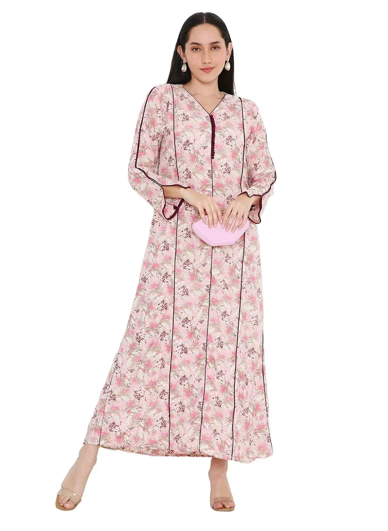 HANA & SARA MULTICOLOUR PRINTED UNIQUE STYLED ARABIC KAFTAN FARASHA JALABIYA DRESSES
