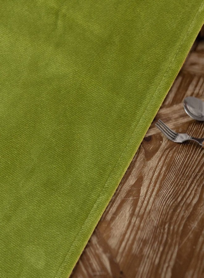 Jusmate Velvet Green Table Scarf Dresser Runner - 13x108 inches for Living Room, Coffee Table, Wedding, Parties - Image 4