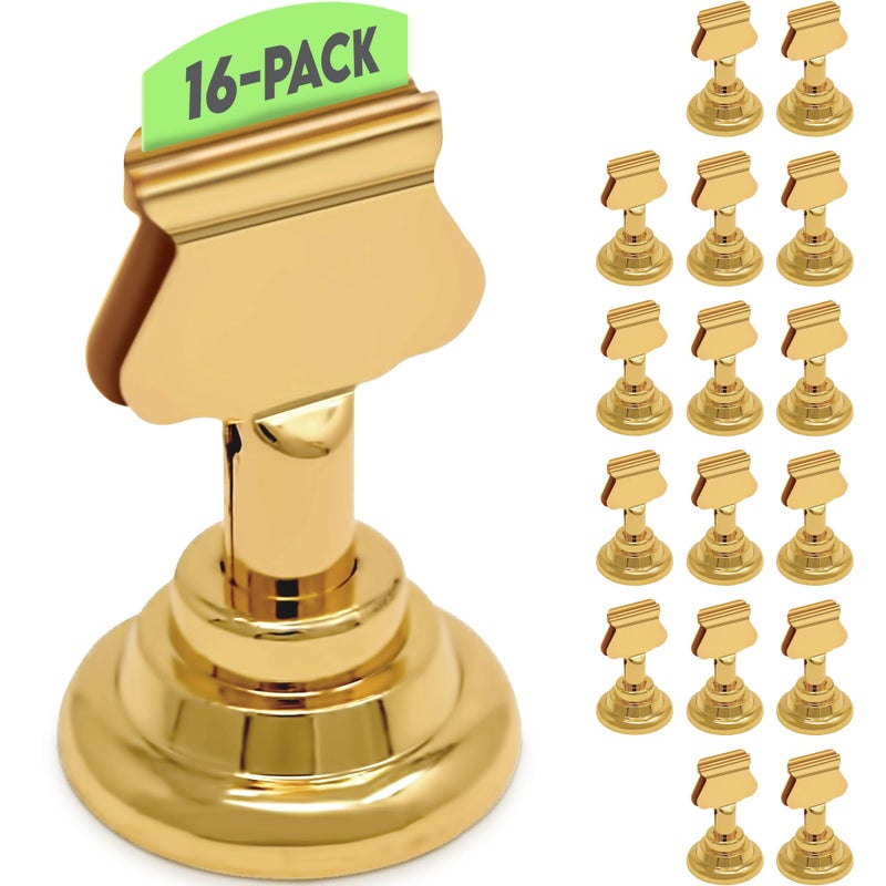 Gray Bunny Table Number Holders 16pc Premium Gold Metal Place Card Holders for Wedding Party Table Decor Picture Photo Holder 17 inch tall 