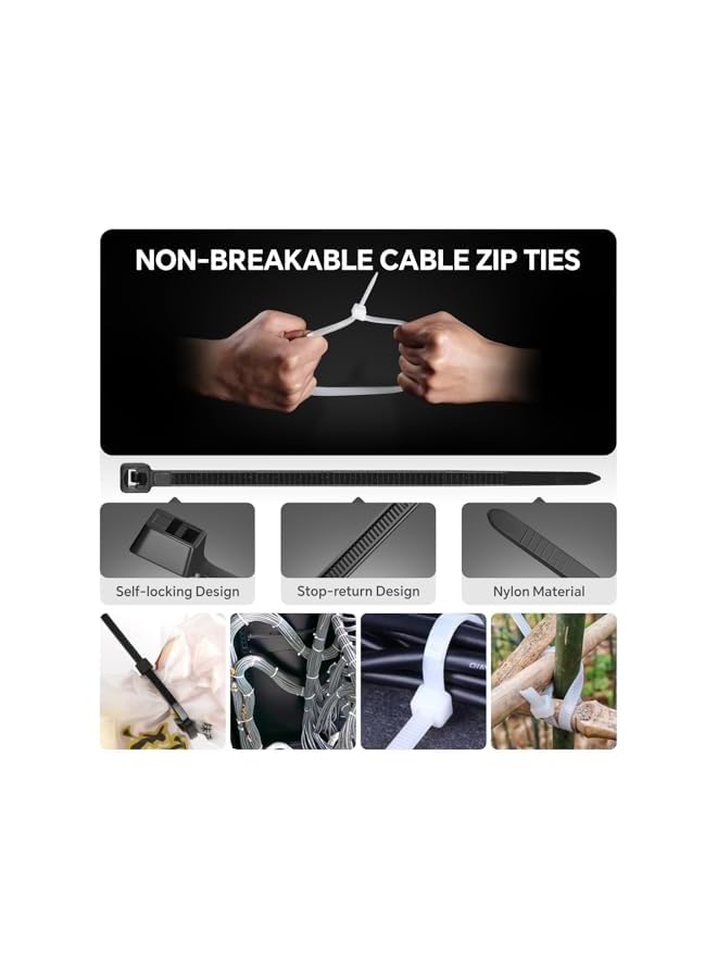 S-TOP 373PCS Cable Management Kit,Cable Organizer,Cable Holder,Cable Management,Wire Organizer,Electrical Cable Ties,Cable Straps,Cable Sleeves,Electrical Cable Wall Clips for Home&Office - Image 3