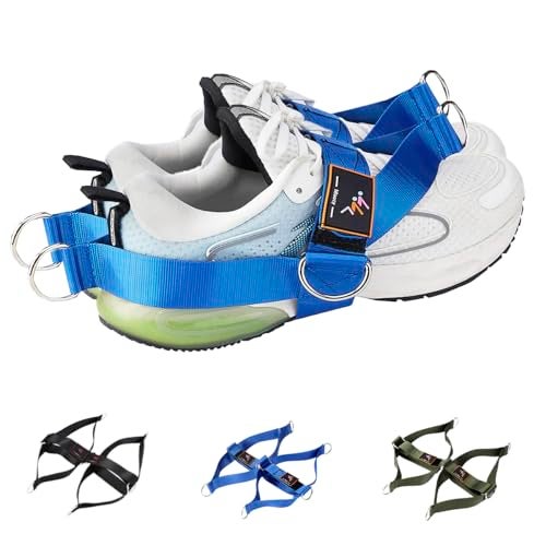 MOOCY 2 Pack Foot Strap for Cable Machine Fitness Attachment Ankle Straps Glute Kickback Leg Exercise for Cable Machines Shoe Cover Pull Belt-4 Ring - Image 1