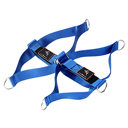 MOOCY 2 Pack Foot Strap for Cable Machine Fitness Attachment Ankle Straps Glute Kickback Leg Exercise for Cable Machines Shoe Cover Pull Belt-4 Ring - Image 2