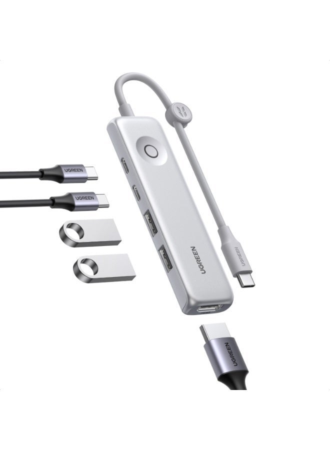 Ugreen 5-in-1 USB Hub Type C with 4K@60Hz HDMI, USB C to HDMI Adapter 100W PD Charging, 10Gbps USB-C, Foldable Cable Design USB Type C Hub for Laptop, MacBook, Tablet & Multi-Screen Work (Not Suitable: MacBook Neo) silver - Image 3