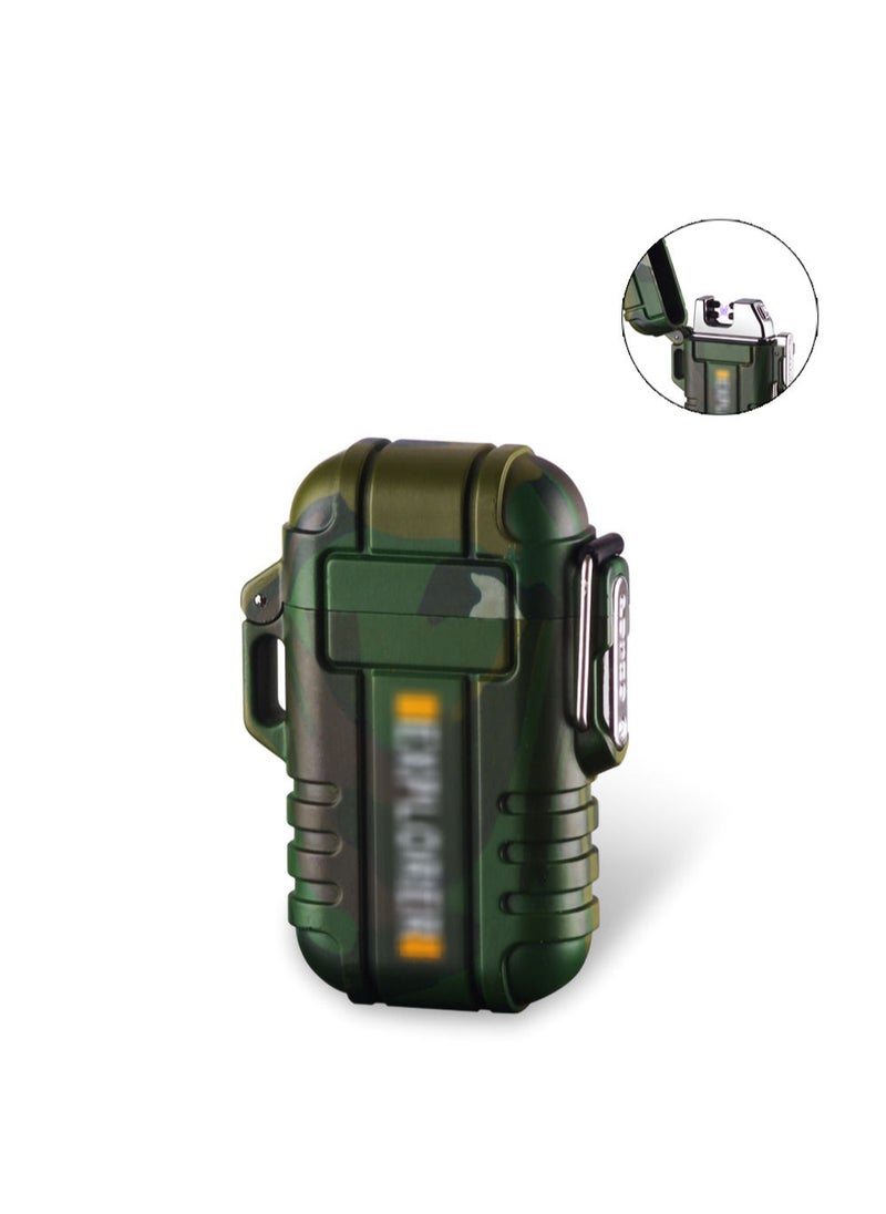 MissTiara - Waterproof Lighter Outdoor Windproof Lighter Dual Arc Lighter Electric Lighters USB Rechargeable-Flameless-Plasma Cool Lighters for Camping,Hiking,Adventure,Survival Tactical Gear - Image 1