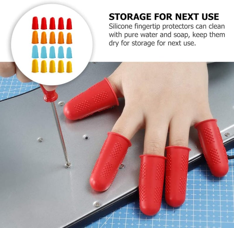 كلاراكو أغطية أصابع من كلاركو، 40 قطعة، أطراف أصابع من السيليكون، أغطية أصابع من السيليكون، غطاء إصبع من الجل، أكمام إغلاق الأصابع، مقابض أطراف الأصابع، سرير أطفال، جل سيليكا - Image 3