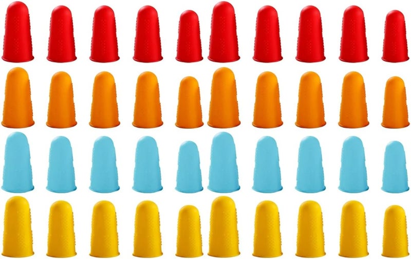 كلاراكو أغطية أصابع من كلاركو، 40 قطعة، أطراف أصابع من السيليكون، أغطية أصابع من السيليكون، غطاء إصبع من الجل، أكمام إغلاق الأصابع، مقابض أطراف الأصابع، سرير أطفال، جل سيليكا - Image 1