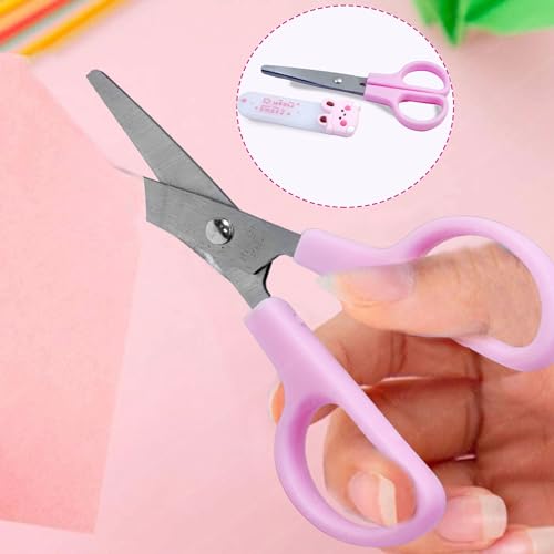 FunBlast Cartoon Stainless Steel Craft Scissor- Kawaii Scissor with Safety Cover, Paper Cutting Scissors for Art and Craft Work, Craft Scissors, Ideal for Scrapbooking, Paper Cutting, DIY (Pink) - Image 5