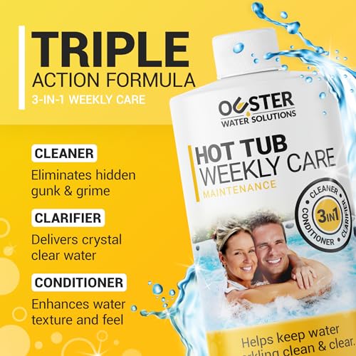 Bio Ouster منظف حوض الاستحمام الساخن 3 في 1 من بايو أوستر، مكيف، مُصفٍ - مواد كيميائية لحوض الاستحمام للمنتجعات القياسية والقابلة للنفخ - مواد كيميائية لحوض الاستحمام لمياه صافية ولامعة - صنع في الولايات المتحدة (32 أونصة) - Image 3