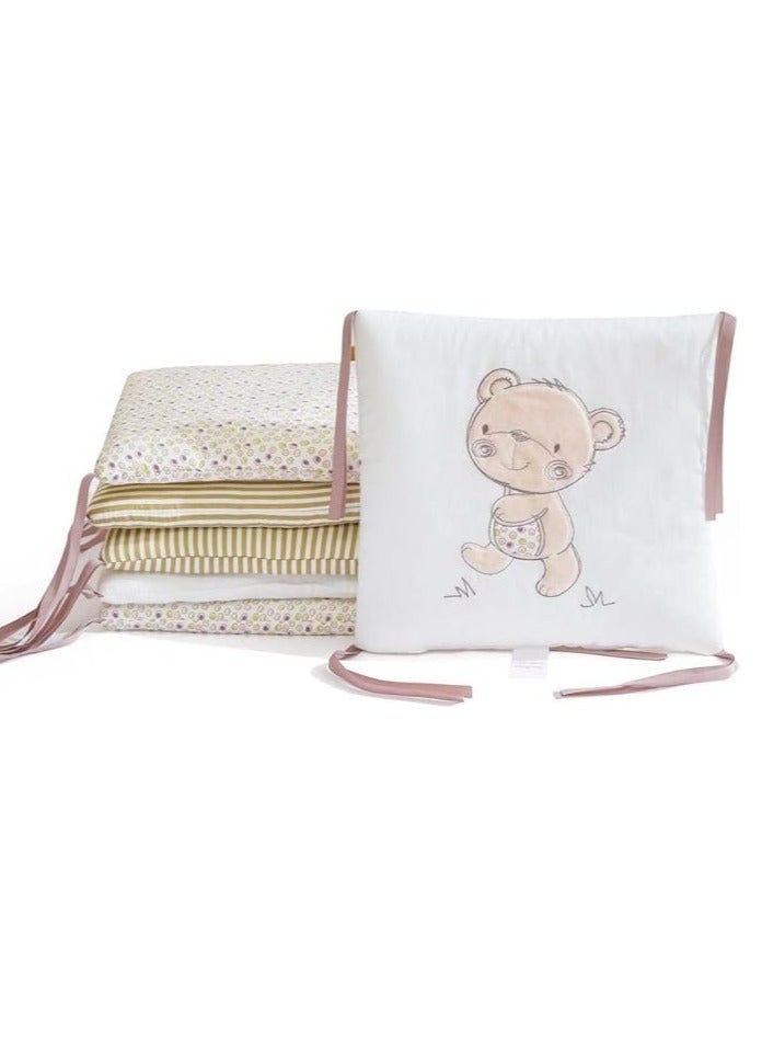 DUNISO 6 قطع واقي سرير الأطفال، بطانة سرير شبكية قابلة للتنفس، غطاء سكة سرير آمن وقابل للغسل، مضاد للاصطدام، سهل التنظيف، مناسب لمجموعة متنوعة من أسرّة الأطفال، 30 سم * 30 سم - Image 5